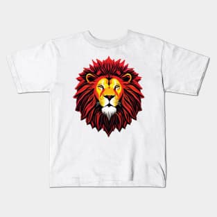 Lion with Red Mane Kids T-Shirt